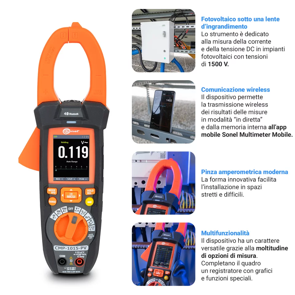 CMP-1015-PV Medidor de pinza digital para instalaciones fotovoltaicas - Imagen 8